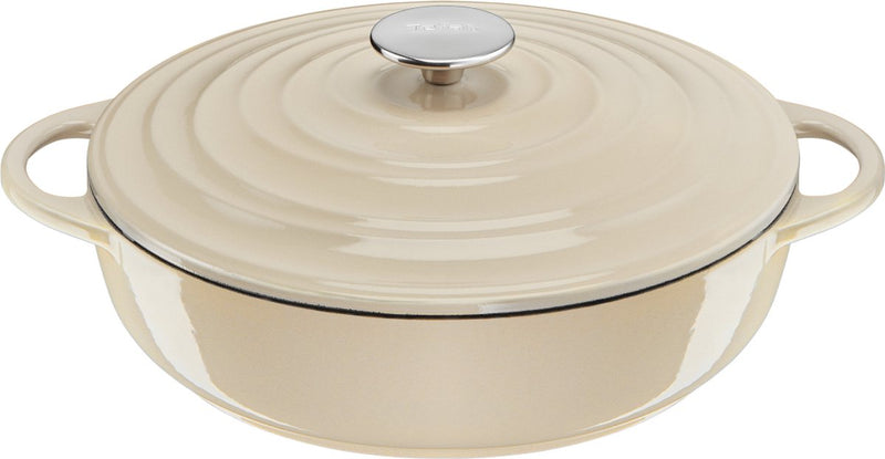 Tefal lov - sartén baja - 3,8l - ø 28 cm - beige - apta para inducción - revestimiento cerámico