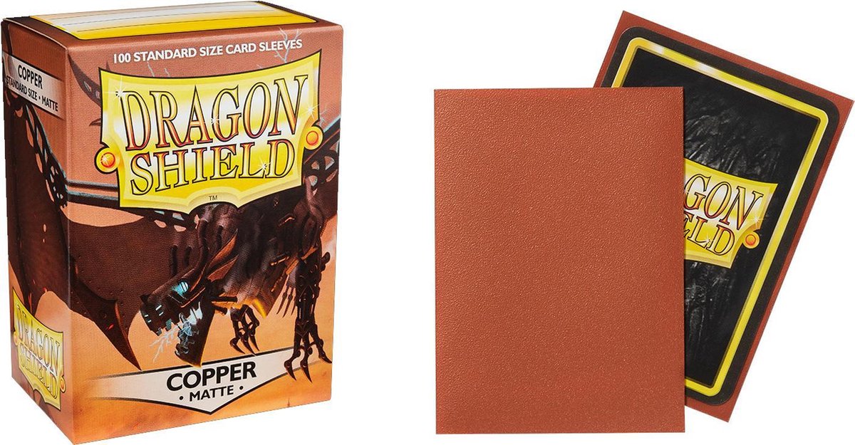 Arcane tinmen dragon shield matte sleeves - copper 100 pieces
