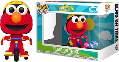 Funkopop! giostre di animazione: elmo di Sesame Street su trike (edizione speciale esclusiva floccata)