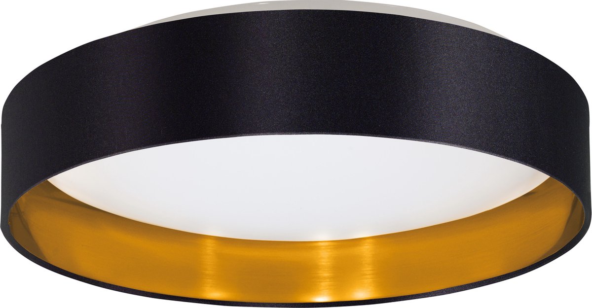 Eglo maserlo 2 plafondlamp - led - ø 38 cm - wit zwart goud