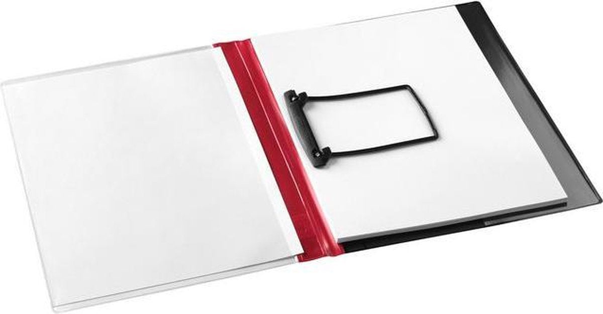 Jalema rapportenmap met clip - pak 10 stuks - rood