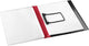 Jalema rapportenmap met clip - pak 10 stuks - rood
