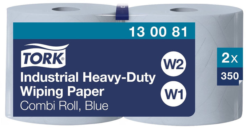 Tork 130081 2pzas limpiaparabrisas 440 3 capas azul 119 m x 24 cm paquete de 2 rollos 350 hojas (130081)