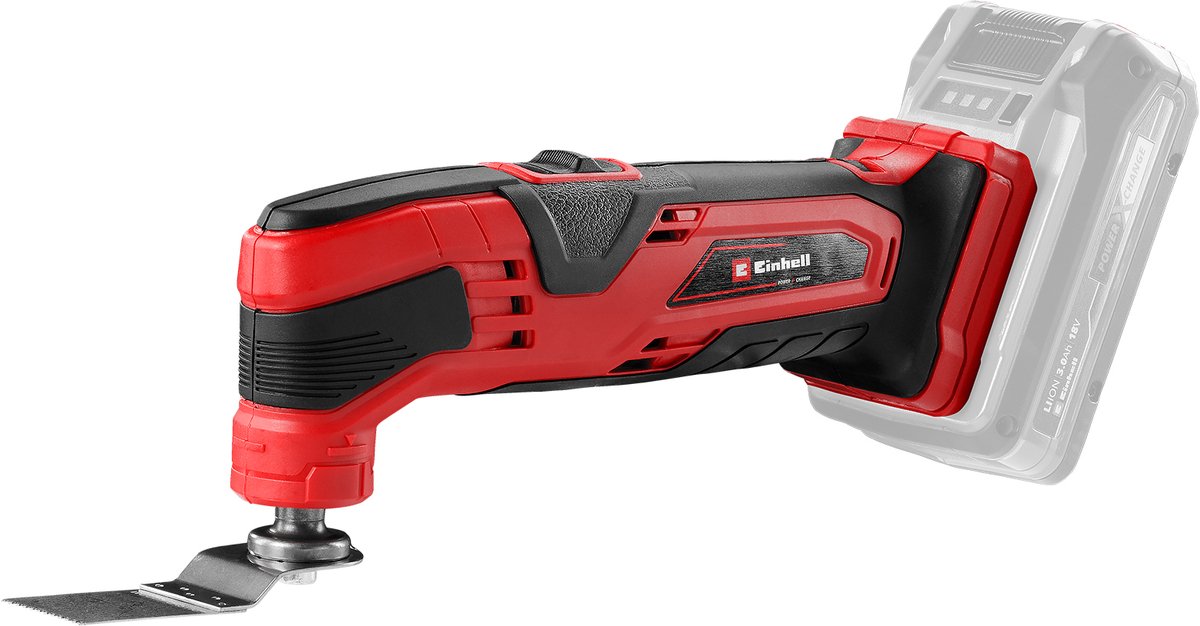 Batteria multiutensile Einhell tc-mg 18 li solo - power x-change - 18 v li-ion - incl. 9x carta vetrata e 3 diverse lame per sega - escl. batteria e caricabatterie