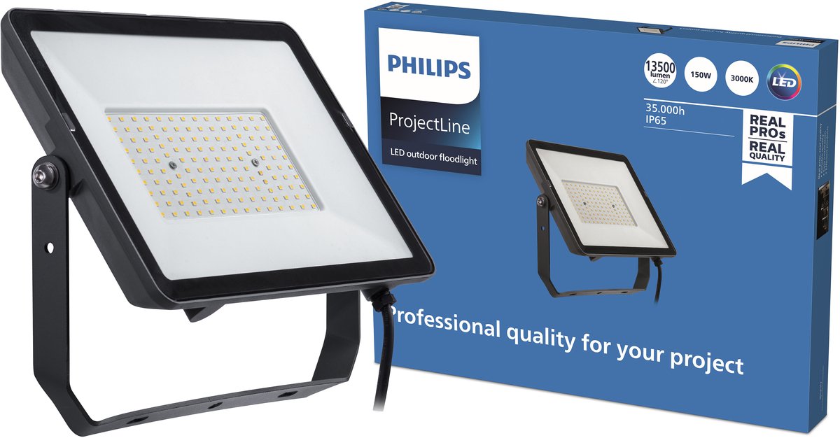 Philips Faretto LED Philips Projectline -150 W - luce bianca calda