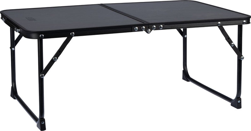 Mesa de camping Abbey camp 64x42 cm compacta plegable - altura 28 cm - gris -
