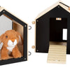 Pie de pie pequeño - loft de conejo de madera con felpa de conejo, 15dlg.