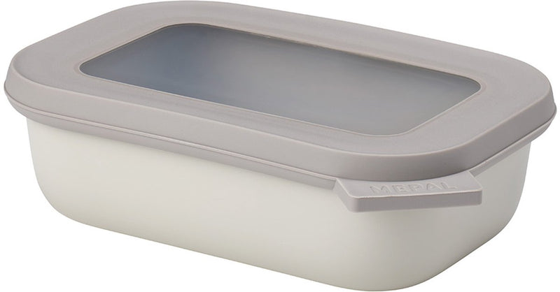 Mepal - caja de almacenamiento de alimentos circular multitazón - 500 ml - rectangular - blanco nórdico