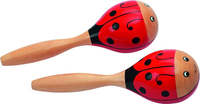 Maracas Goki - mariquita - l17cm - 2 piezas - 3 años