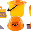 Cavallino Toys Cavallino Brick Bucket Conjunto con herramientas y casco, 6dlg.