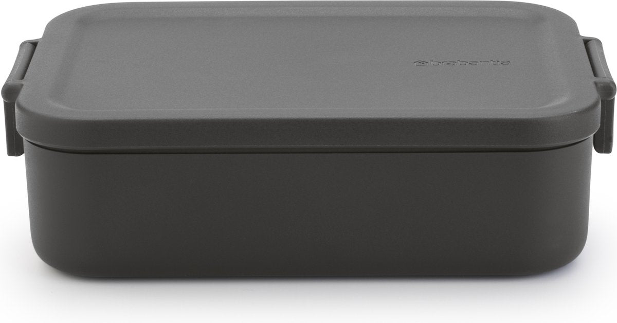 Brabantia make take lunchbox broodtrommel - medium - kunststof - dark grey