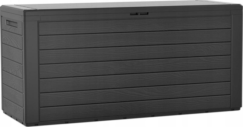 Contenitore per cuscini da giardino Prosperplast - grigio - modello in legno - 280 litri - plastica - 116 x 44 x 55 cm