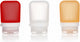 Human gear - gotoob+ paquete de 3 pequeños - botella de viaje - matraz - a prueba de fugas - ligero - reutilizable - 53ml - rojo naranja claro