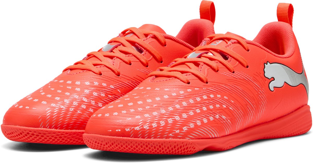 Scarpe sportive unisex Puma Future 9 Play It Jr: rosso brillante, bianco, nero, argento