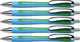 Schneider strumenti di scrittura penna a sfera schneider - slider rave - pennino xb - larghezza scrittura 1,4mm - colore scrittura verde - 5 pezzi - s-132504-5