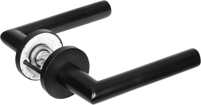 Ferramenta per porte interne Impresso London - rotonda - alluminio - nera
