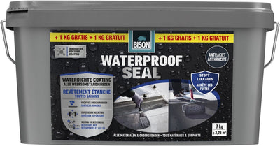 Bison waterproof seal 6 + 1 kg gratis, waterdichte coating, voor alle weeromstandigheden, waterdicht maken, dakovergangen, dakgoot reparatie carports, caravans