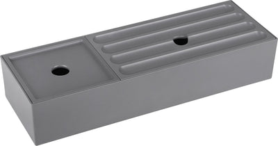 Differnz Organizador de cajones con tapa - Almacenamiento de cajones deslizantes - Bandejas de almacenamiento - Bandejas de clasificación de plástico - 32 x 11 x 6 cm - Gris