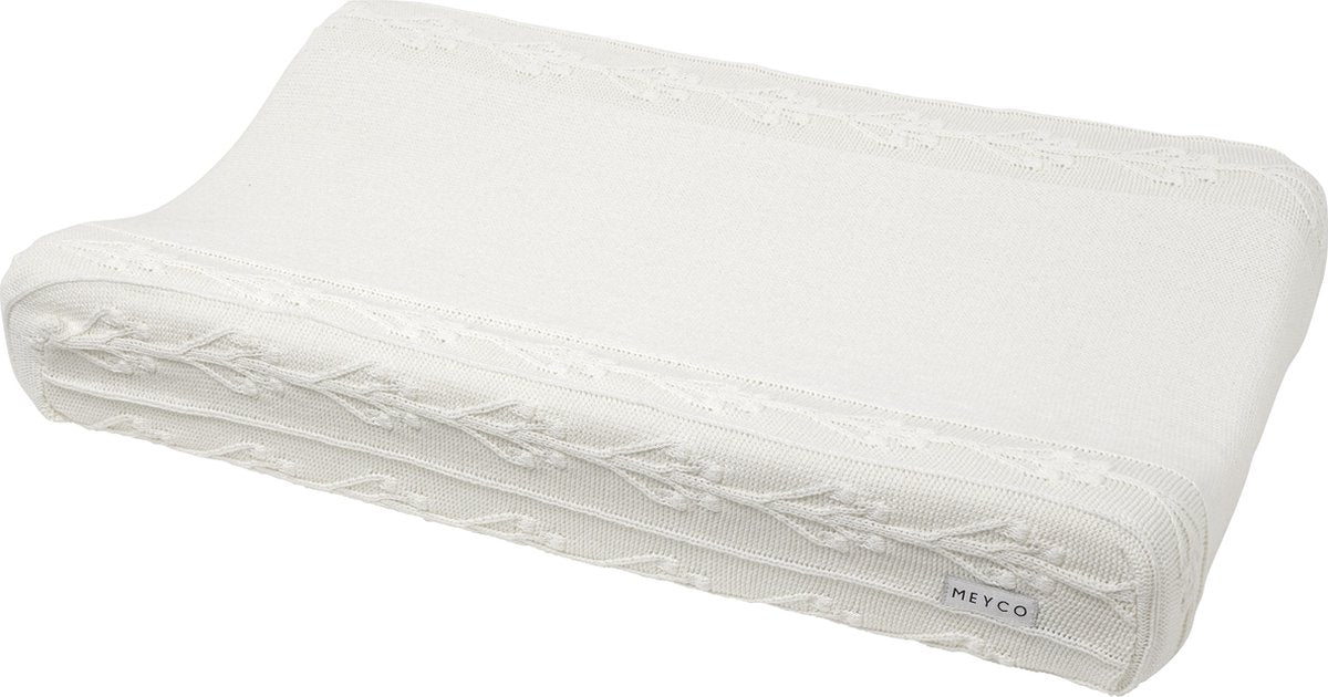 Meyco funda cambiador baby romantic flor - blanco roto - 50x70cm