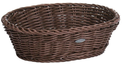 Westmark saleen mand ovaal 26x19x8cm - bruin opbergmand kunststof.