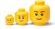 Lego - scatola portaoggetti Head Boy, set da 3 pezzi, confezione webonly - plastica - gialla