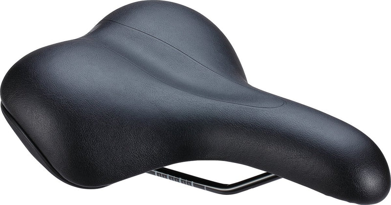 Sillín de bicicleta Bbb Cycling Baseshape relajado para hombres y mujeres - sillín impermeable para bicicleta eléctrica o urbana - posición de ciclismo relajada 75° - 255 x 190 mm - negro - bsd-56