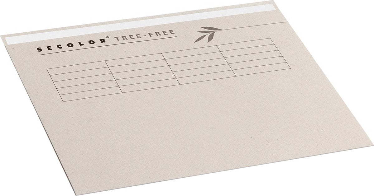 Jalema dossieromslag secolor tree-free voor ft folio (22,5 x 34,8 cm) met tabrand, beige