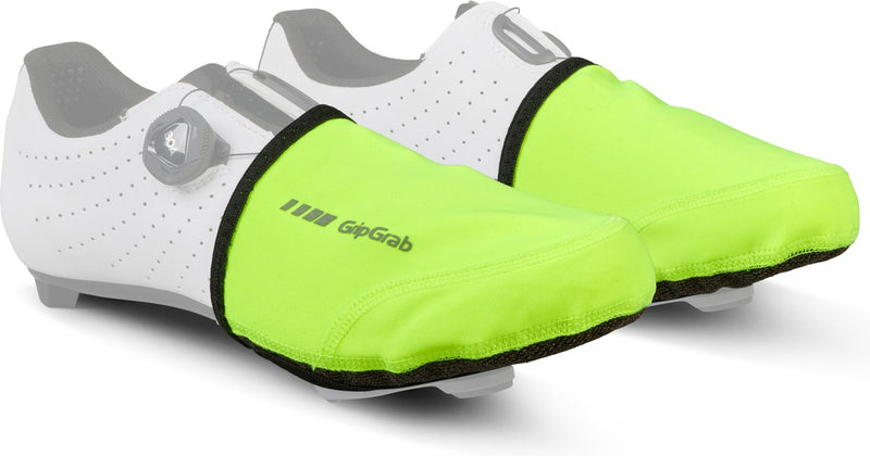 Gripgrab - cubrepunteras cortavientos de alta visibilidad para ciclismo, calentadores de dedos, cubrezapatos resistentes al viento para zapatillas de ciclismo de carretera - amarillo de alta visibilidad - unisex - talla L XL (42-45)