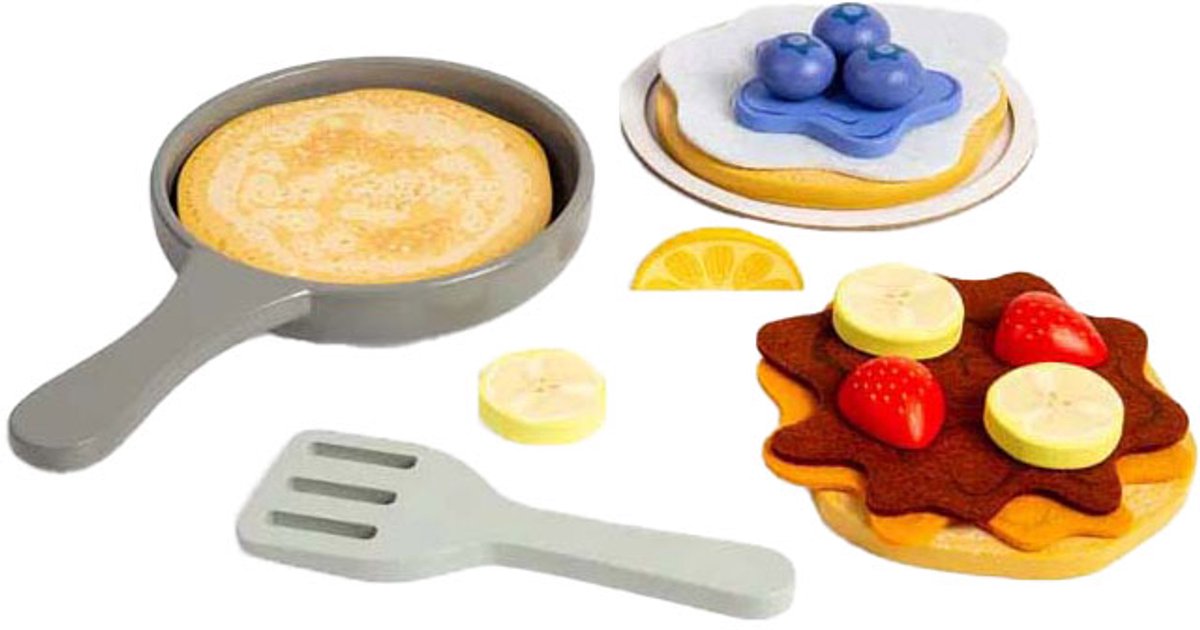 Bigjigs Wooden Pancakes Play Set, 16dlg.