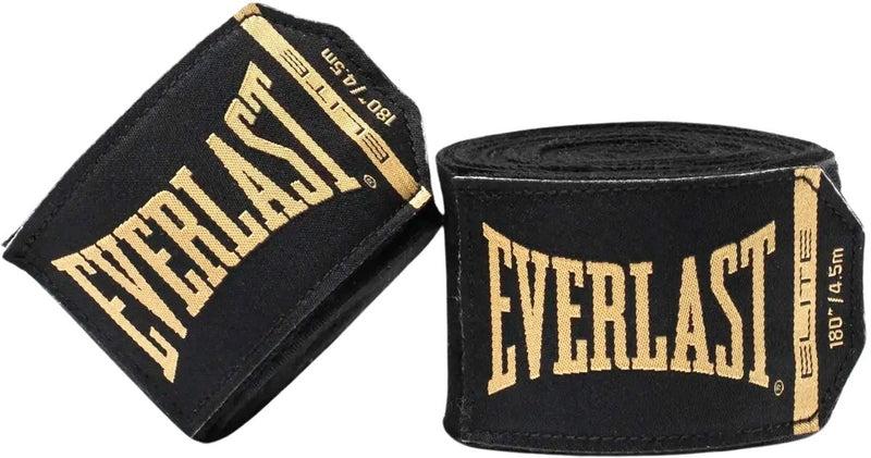 Everlast elite handwraps black 457cm - standaard