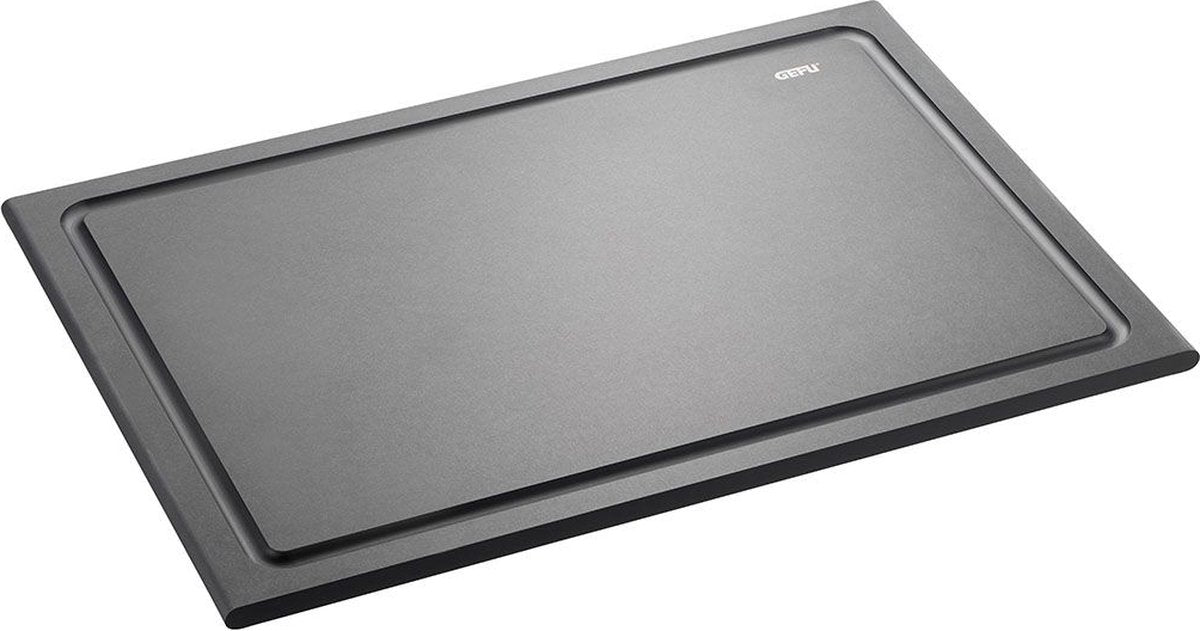 Tabla de cortar Gefu slize mediana – 37 x 25 cm – con canal para jugo – compuesto de madera sostenible