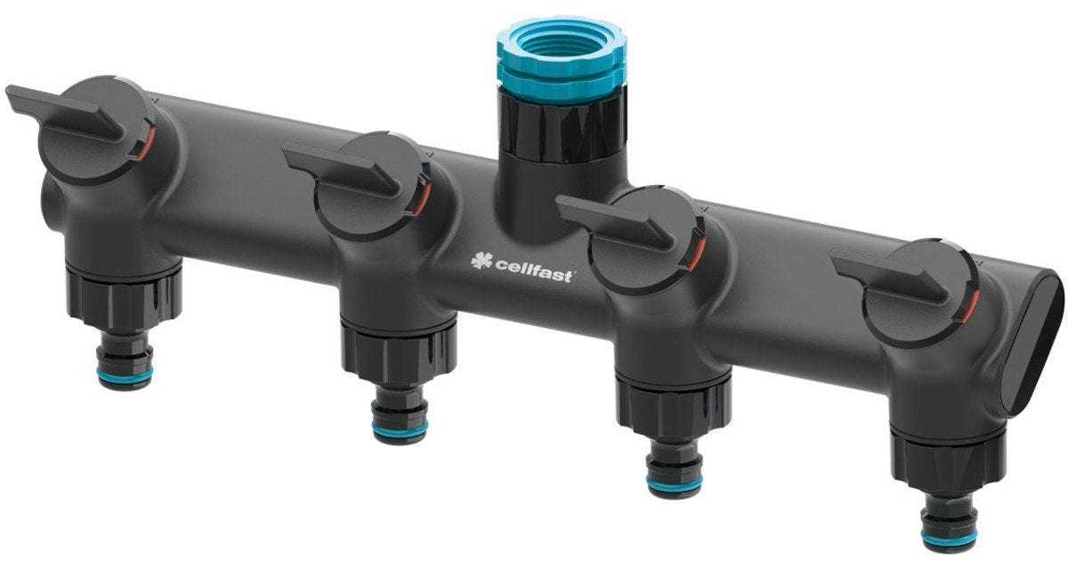 Cellfast - - Distribuidor de agua de 4 vías - ergo (cf53-240)