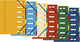 Carpeta clasificadora Exacompta 8x harmonika® con lomo extensible y ventanas recortables - 7 divisiones - surtidas - 5307e