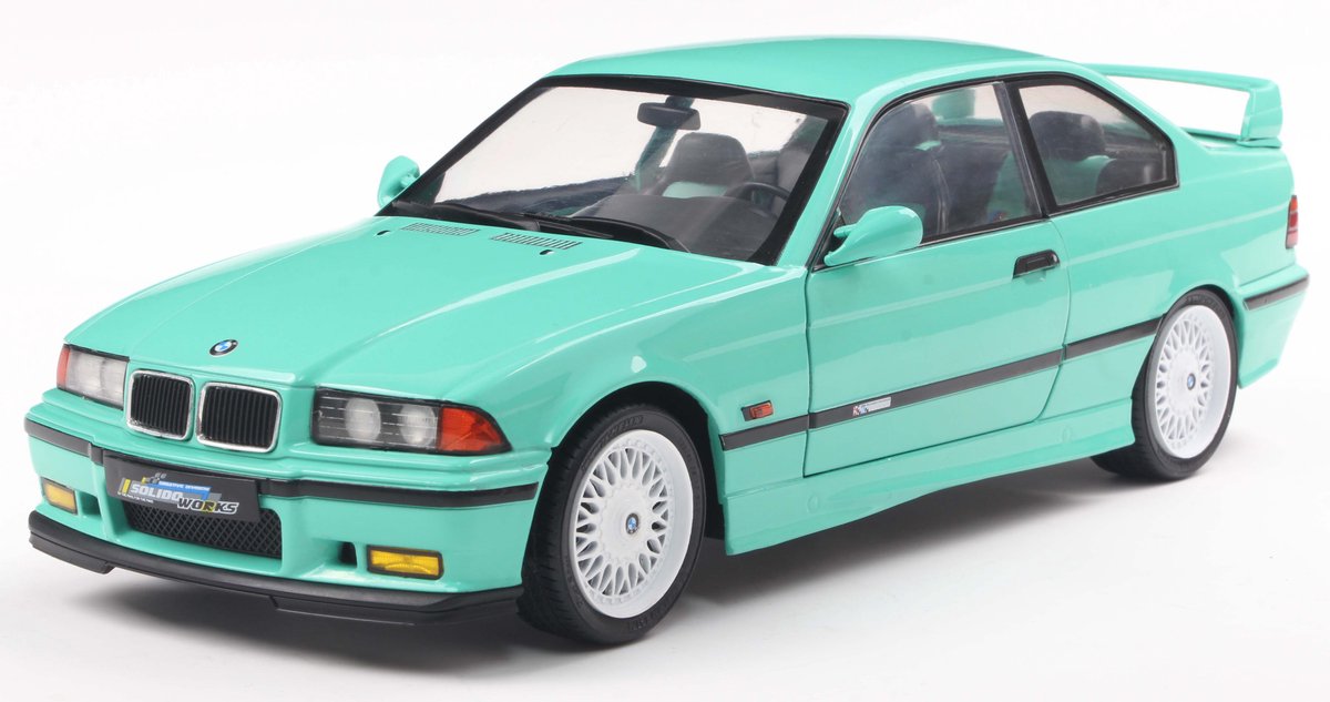 Solido BMW M3 (E36) Coupe Works '91, verde (verde menta) scala 1:18