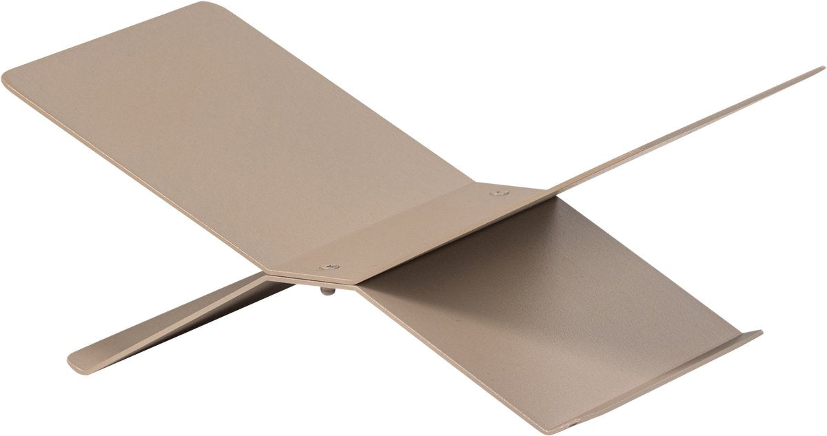 Woood brook boekenstandaard liggend - metaal - zand - 12x29x17
