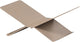 Woood brook boekenstandaard liggend - metaal - zand - 12x29x17
