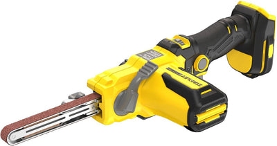 Lijadora de banda stanley fatmax 18v 13mm (sin batería ni cargador) sfmce210b-xj