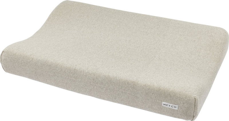 Meyco baby knit basic changing pad cover - sand melange - 50x70cm