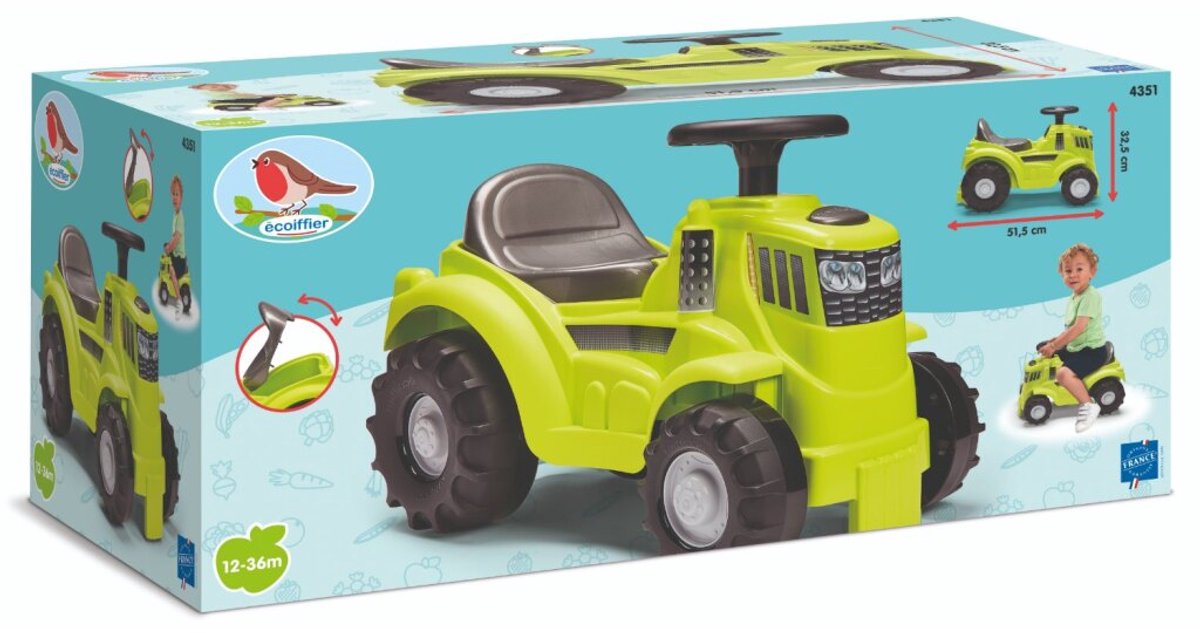 Ecoiffier Walking Auto Tractor Green