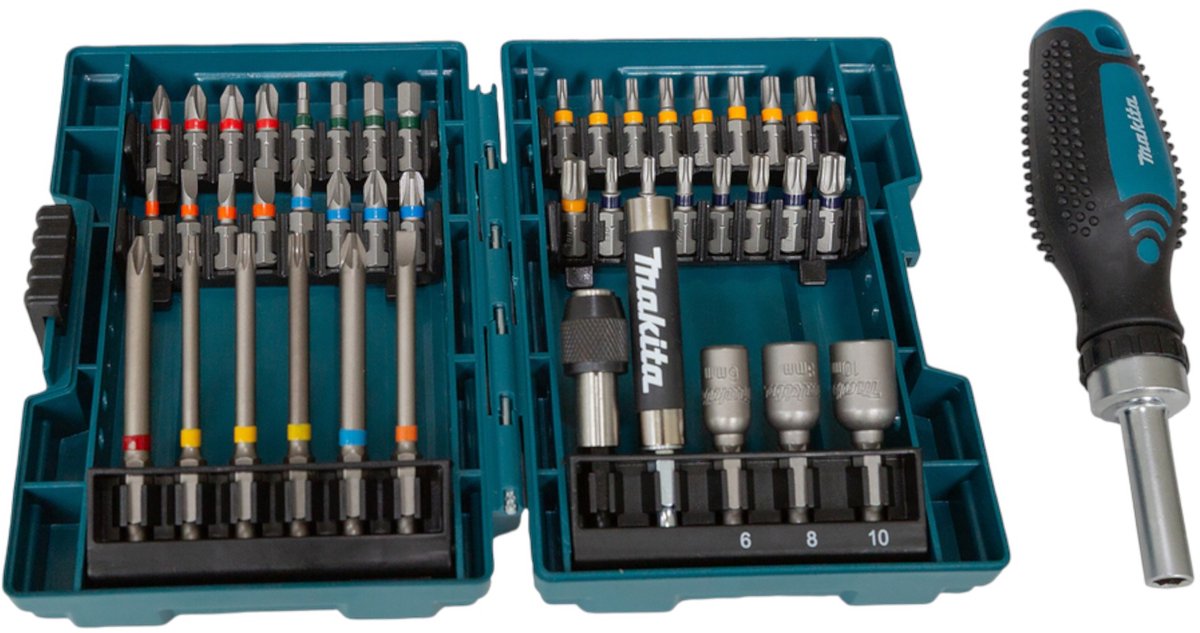 Makita cofre de cliquet et de tournevis 44 piezas - e-25096