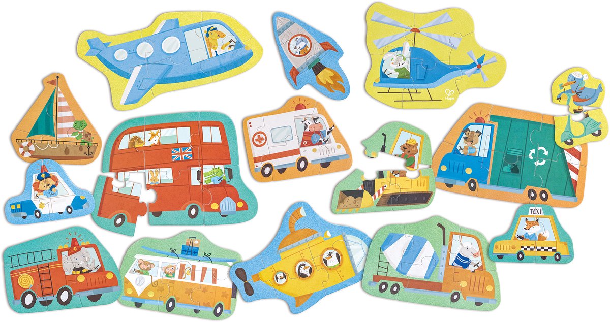 Hape wielen en wonderen puzzel