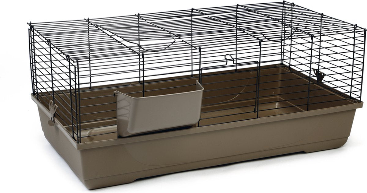 Beeztees baldo - gabbia per conigli - moka - 100x53x46 cm