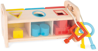 Janod - gioco educativo - scatola di smistamento a forma di con chiavi