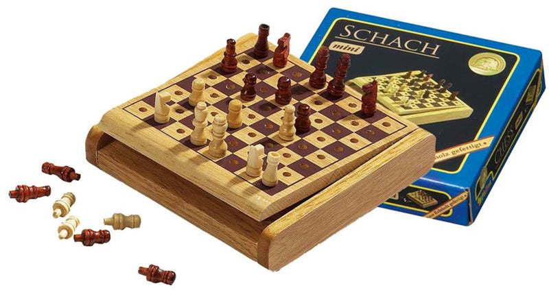 Philos viaggio scacchi giostra mini campo 12 mm, altezza re 23 mm