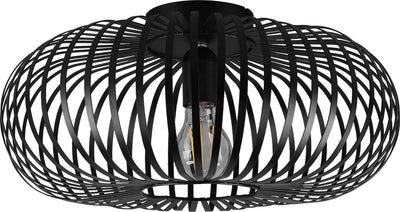 Trio johann - lámpara de techo - negro mate - excl. 1x e27 4 w - montaje en techo