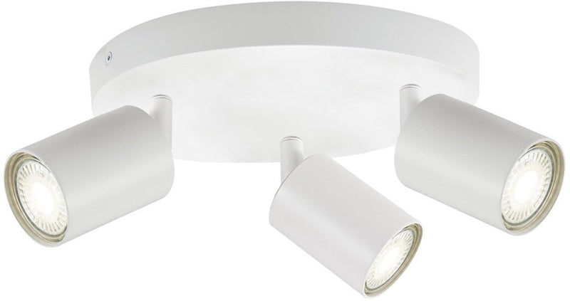 Foco de techo integral Siena redondo blanco mate para 3x lámpara gu10 (no incluidas) | 3xgu10