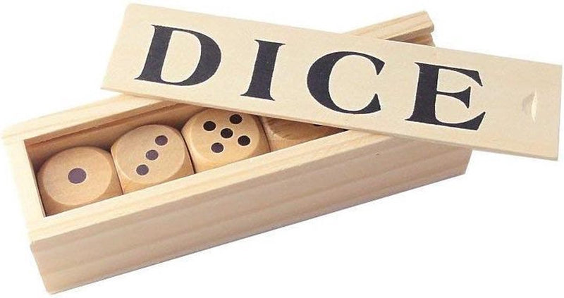 Juego de dados de madera Philos d6 25mm (5 piezas).