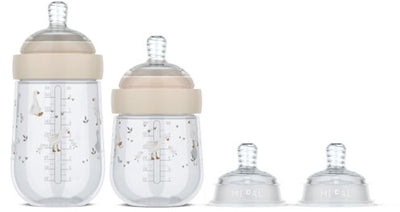 Mepal mio Starter Set Biberon 3 Pezzi Olandese - Anti-coliche - Il Design a Spirale Previene Il Blocco - Silicone di Grado Medico - Oca
