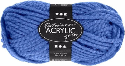 Creativ company hilo acrílico fantasia, l: 35 m, maxi, azul, 50 g 1 ovillo