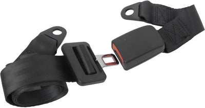 Cinturón de seguridad de Carpint 2 puntos de un solo lado de negro ajustable